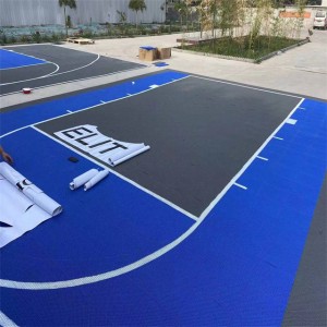 Polypropylene diy outdoor basketball court flooring for backyard