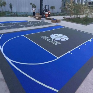 Polypropylene diy outdoor basketball court flooring for backyard