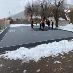 Rubber outdoor basketball court flooring modular carpet tiles