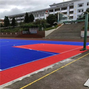 Standard FIBA Outdoor Basketball Court Flooring Tiles Suspended Modular Court Sports Flooring