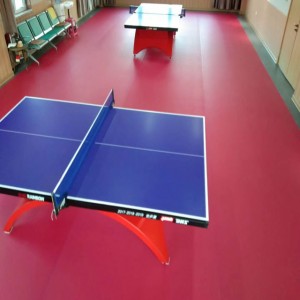 PVC vinyl indoor Red blue color Table Tennis Flooring