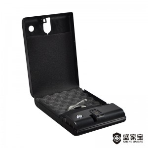 SHENGJIABAO China Biometric Optical or Swipe Fingerprint Portable Pistol Gun Safe Vehicle Locker SJB-SPF27