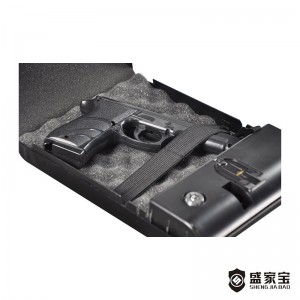 SHENGJIABAO China Biometric Optical or Swipe Fingerprint Portable Pistol Gun Safe Vehicle Locker SJB-SPF27