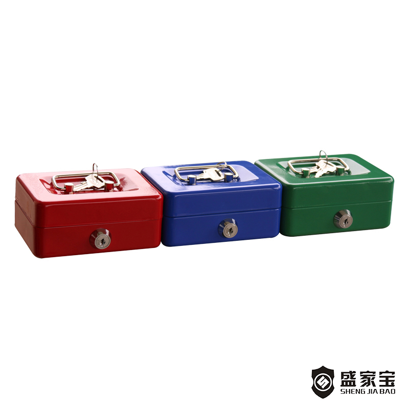 Good quality Key Lock Cash Drawer - SHENGJIABAO Keylock Portable Mini Cash Box Money Box 5″ For Cash and Coins SJB-125CB  – Wansheng