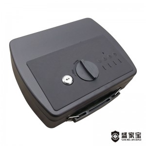 SHENGJIABAO Egg Crate Bottom Pad Easy Guide Electronic Code Pistol Safe Box Car Use Safe Locker SJB-SP25