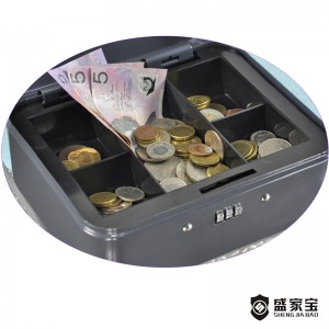SHENGJIABAO Durable Steel Cash Coin Security Box With Combo Lock 8″ SJB-200CBM