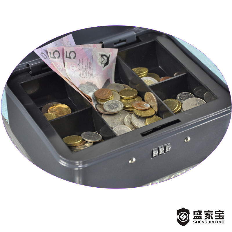 Cheap price Shengjiabao Cash Box – SHENGJIABAO Durable Steel Cash Coin Security Box With Combo Lock 8″ SJB-200CBM  – Wansheng
