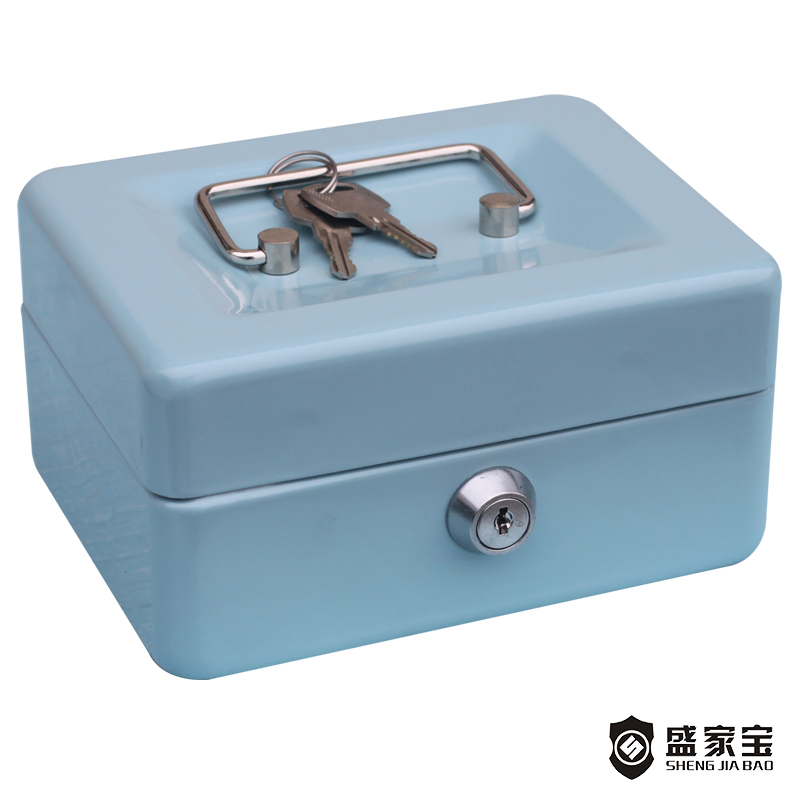 Excellent quality Supermarket Cash Drawer - SHENGJIABAO Wholesale Kids Money Safe Box With Lock 6″ SJB-150CB  – Wansheng