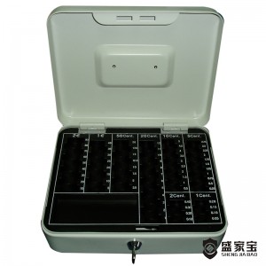 SHENGJIABAO Euro Tray Key Lock Cash Box Safe 10″ For Sale SJB-250CB-E2