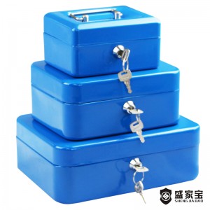 Chinese Professional Key Lock Cash Box - SHENGJIABAO Money Collection Lockable Cash And Jewelry Safe Box With Handle 8″ SJB-200CB – Wansheng