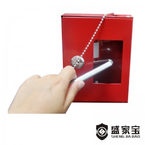 SHENGJIABAO Wall Mounted Key Lock Fire Key Box with Glass and Hammer SJB-16KBG