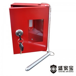 SHENGJIABAO Wall Mounted Key Lock Fire Key Box with Glass and Hammer SJB-16KBG
