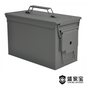 SHENGJIABAO Waterproof Bullet Box Metal Ammo Can Tool Box 50 Cal SJB-AB50C