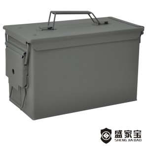 SHENGJIABAO Waterproof Bullet Box Metal Ammo Can Tool Box 50 Cal SJB-AB50C