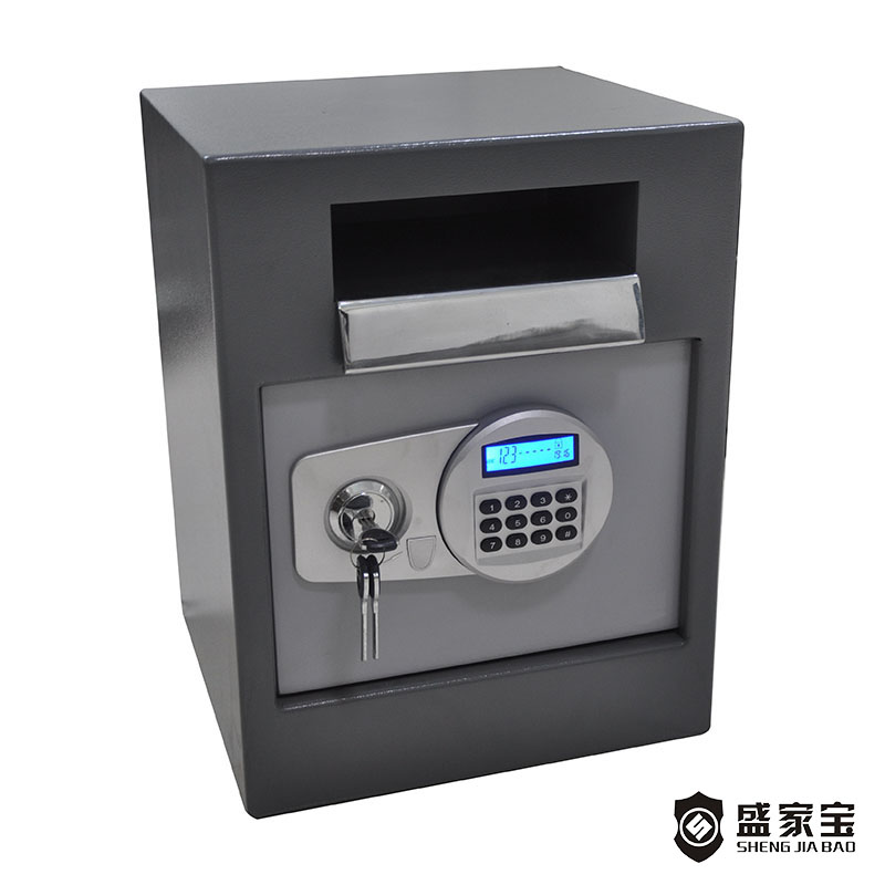 High reputation Shengjiabao Deposit Safe Box - SHENGJIABAO Hot Selling Cash Drop Safe Box Digital Counting Money Box SJB-D45DP  – Wansheng