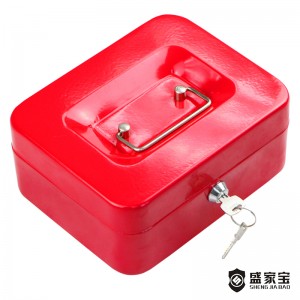 SHENGJIABAO Money Collection Lockable Cash And Jewelry Safe Box With Handle 8″ SJB-200CB