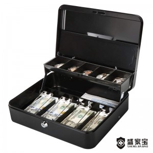 SHENGJIABAO Supermarket Portable Mini Money Storage Box Cash Drawer With Cover 12″ SJB-300CB-E