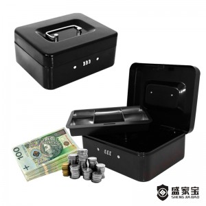 SHENGJIABAO Durable Steel Cash Coin Security Box With Combo Lock 8″ SJB-200CBM