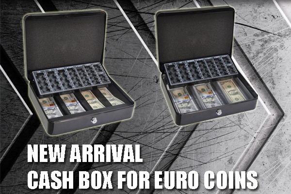 New Arrival Cash Box 2 Layers For Euro Coins and Cash