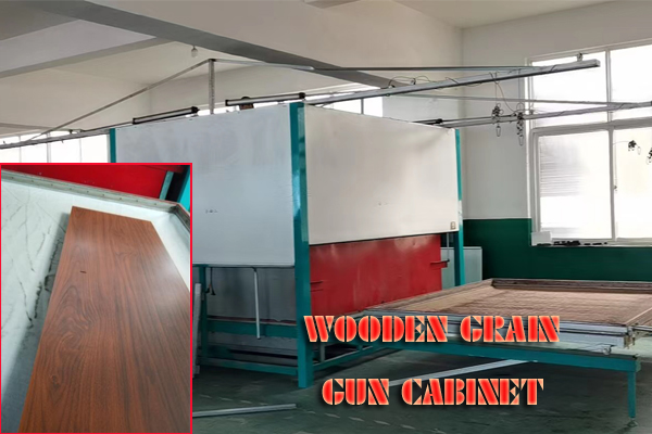 Improved machine to make Wooden-Grain gun cabinet without glue