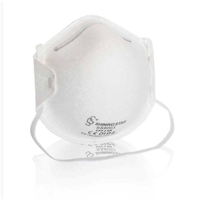 100% Original Ffp2 Flat Fold Respirator Without Valve - SS9003-FFP2 Disposable Particulate Respirator – Shining Star detail pictures
