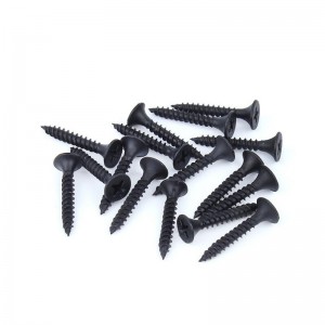 Fine thread black phosphating drywall screws