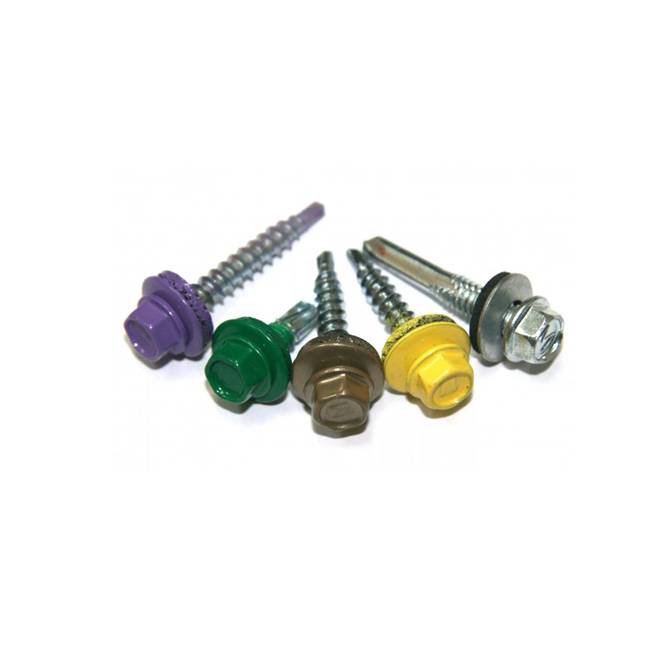 Color Painted Self drilling roofing screws with washer rubber Featured Image
