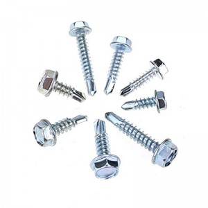 Hex washer head self drilling screw with epdm bonded washer