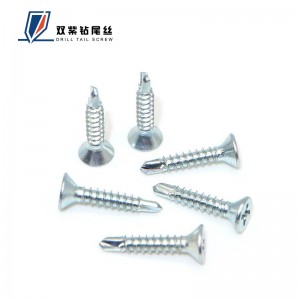 csk head self drilling screws with zinc plated carton packing fob tianjin