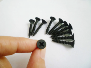 Fine thread black phosphating drywall screws
