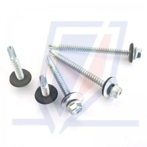 Hex head self drilling screws with epdm bonded washer