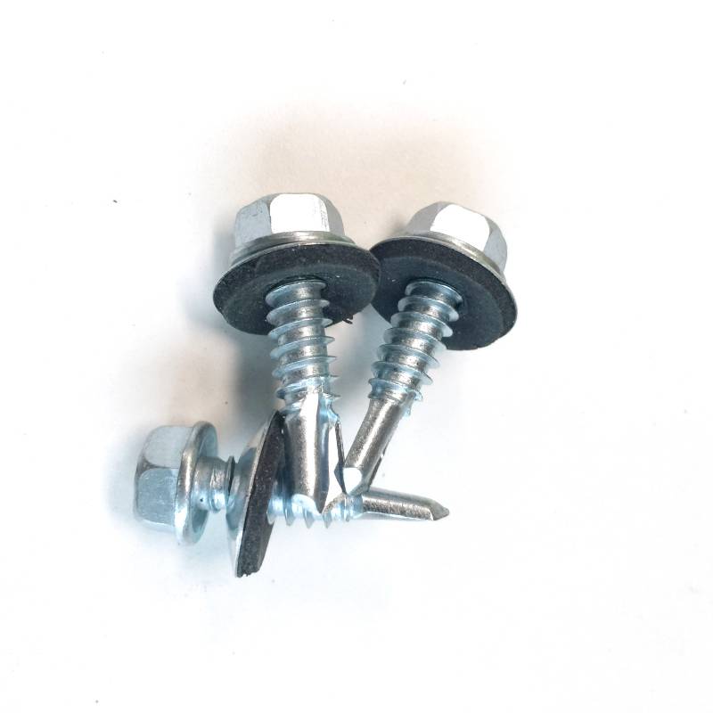 factory low price Black Self Drilling Screw - EPDM washer zinc plated din 7504 hex head patta self drilling screws – Shuangzi