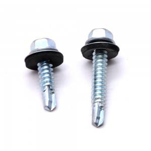 Chinese Professional Hex Head Anti-corrosion Galvanized Carbon Steel Self Drilling Screw