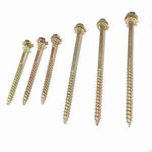 Hex head wood screws with pvc washer