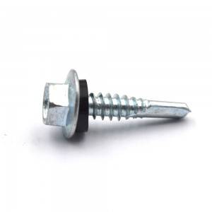 Reasonable price Hex Flange Head Self Drilling Screw With Epdm Washer Roofing Metal Screw