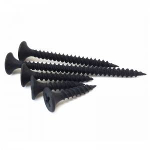 Top Suppliers Black Fine Thread Drywall Screw Phillips Flat Bugle Head Drywall Screw