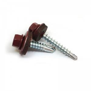 Color Painted Self drilling roofing screws with washer rubber