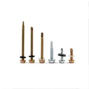 Reasonable price Hex Flange Head Self Drilling Screw With Epdm Washer Roofing Metal Screw