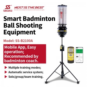 B2100A aplikacija za opremu za trening badmintona za badminton i daljinski model
