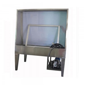 Washing booth with LED light for cleaning frames