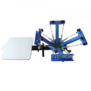 4 color 1 station screen printing machine