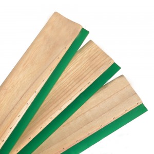 Wooden handle squeegee blade