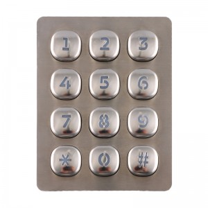 waterproof stainless steel LED ticket vending machine keypad B803
