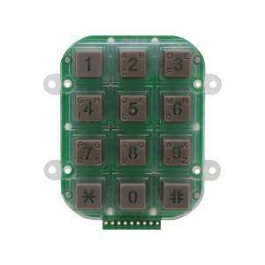 12 kunci matriks digital led Illuminated keypad tahan ledakan plastik untuk area industri -B202