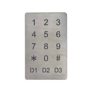 Waterproof access control system illuminated touch-screen control metal Keypad-B809