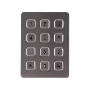 12 keys matrix waterproof entry door system keypad-B705