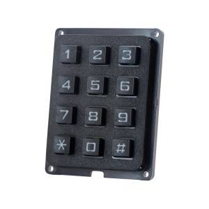 12 keys plastic material vending machine waterproof keypad-B110