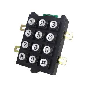 Numeric plastic 12 keys keypad alpha numeric keypad  for vending machine-B102