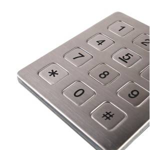 Customized logo 12 keys matrix access control system keypad-B721