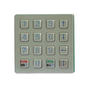 Waterproof LED numeric backlit keypad-B881